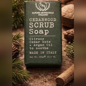 🤎Sapone Artigianale CEDARWOOD 🇮🇹Italian🇮🇹 Scrub Soap🤎